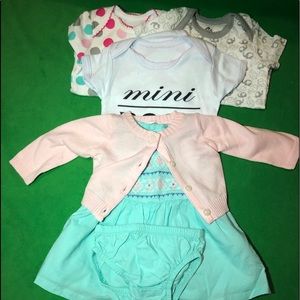 3 onesies 1 dress